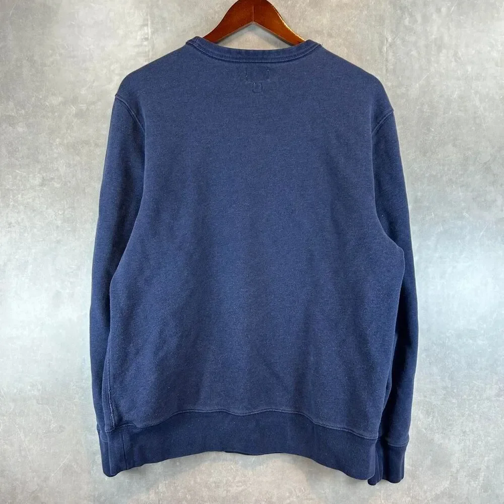 Jcrew Men's Navy and Blue Sweatshirt